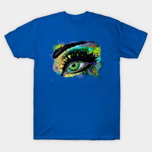 female eye splash watercolor T-Shirt